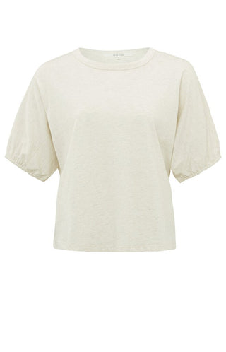 T-shirt with elastic puff sleeve