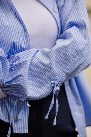 Bloes Cropped Strepen en Strass