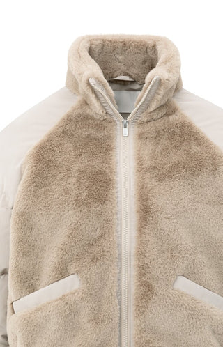 Jas Faux fur met Nylon