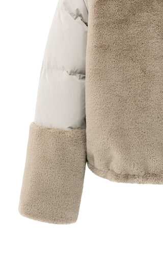 Jas Faux fur met Nylon