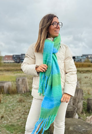 Sjaal Santoro Groen Blauw