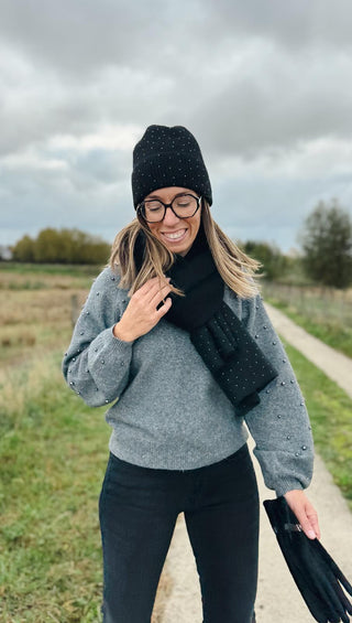 Sjaal Vibrava met steentjes