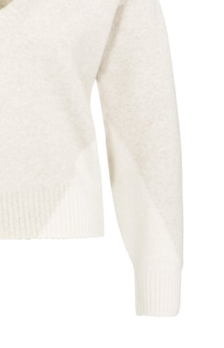 Sweater Colorblock V-Neck