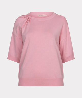 Top SS Ronde Hals Detail Basic knit