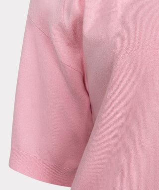 Top SS Ronde Hals Detail Basic knit