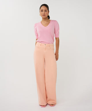 Broek Colored Jeans Wide - Lireina
