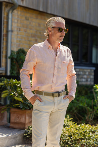Hemd Premium Linen Tangerine