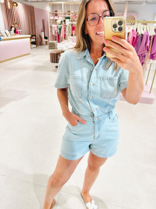 Jumpsuit Short Light Denim
