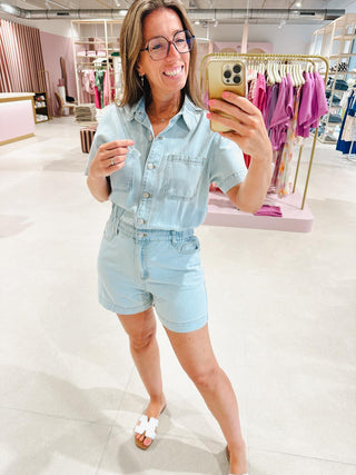 Jumpsuit Short Light Denim