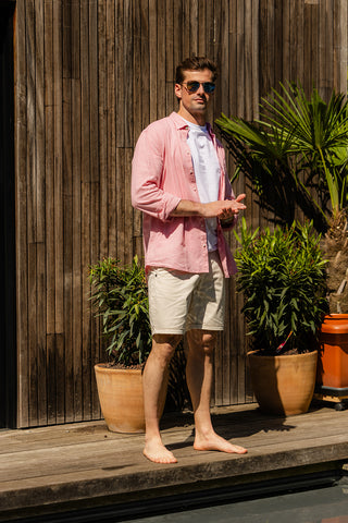 Polo Shirt LS  Mystic Pink Melange