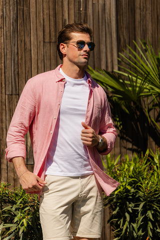 Polo Shirt LS  Mystic Pink Melange