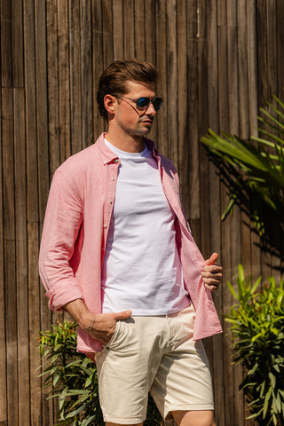 Polo Shirt LS  Mystic Pink Melange