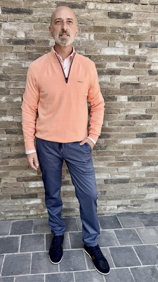 Pull Half Zip Spring Orange