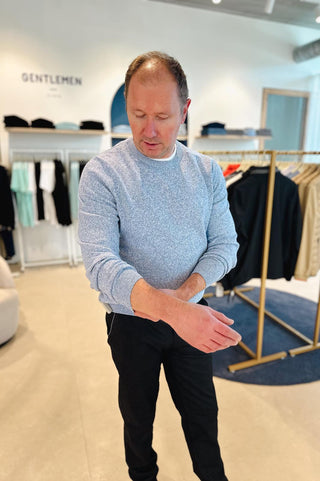 Pull ronde hals Classic Blue Melange