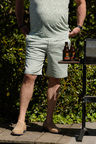 Short Chino Vance Aqua Gray