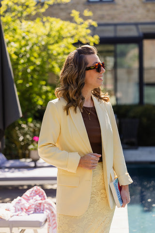 Blazer Viblume Pastel Yellow