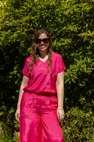 Top Lux V-Neck Korte Mouw