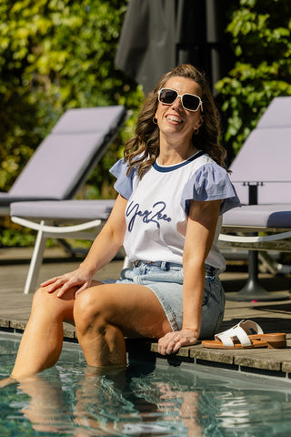 T-Shirt met Print en Mouwen