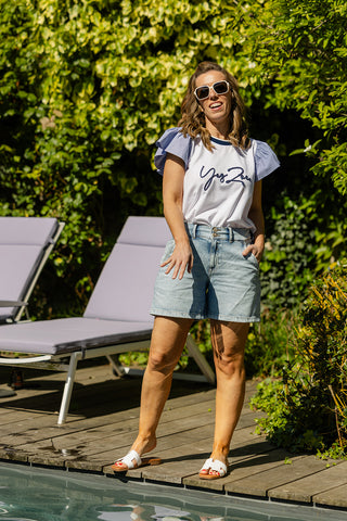 T-Shirt met Print en Mouwen