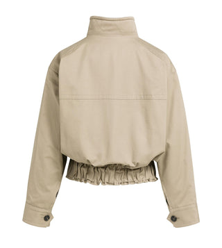 Jas Woven Oversized Geruite Voering