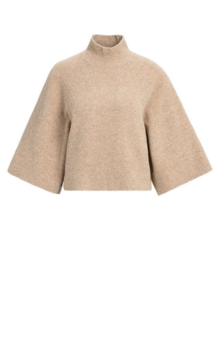 Pull met Hoge Hals en Wijde Mouwen