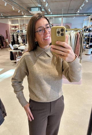 Pull met Polokraag en lange Mouwen