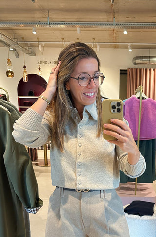 Cardigan met Afneembare Kraag