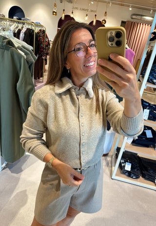 Cardigan met Afneembare Kraag