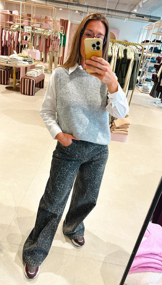 Broek Leopard Denim