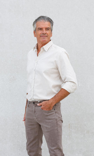 Hemd met lange mouwen gestreept