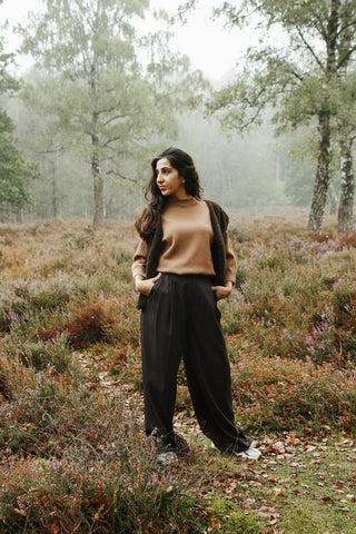 Broek met wijde pijpen gestreept Anne